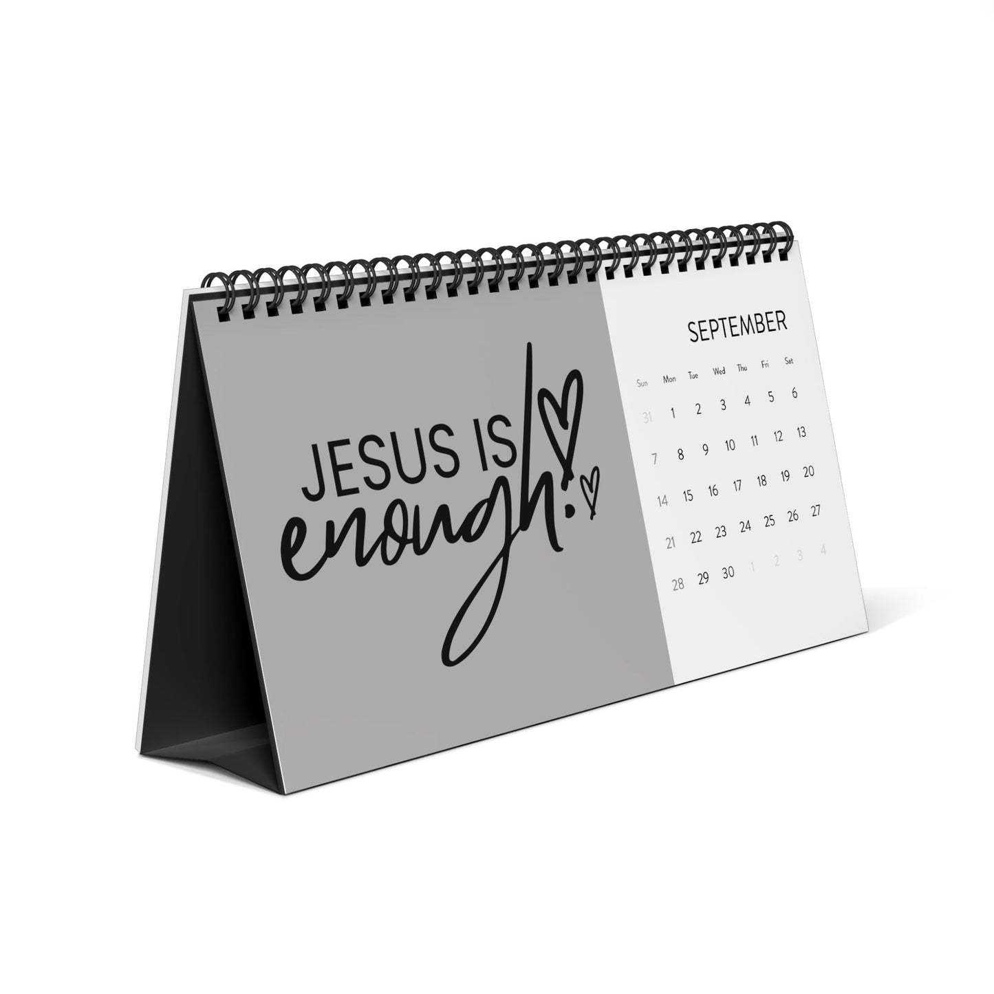 The Lord Is My Shepherd Desktop Calendar (2025 Grid) - Wellness Shine