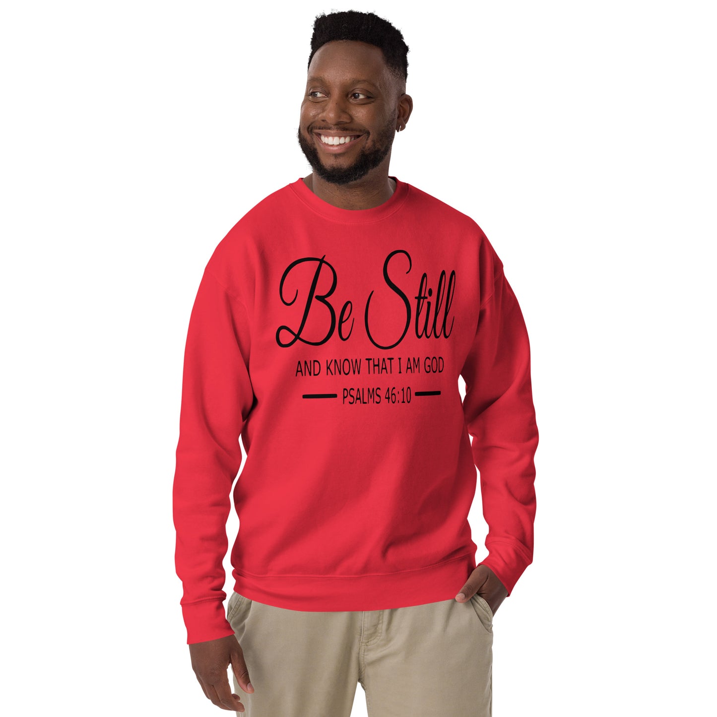 Be Still Unisex Premium Sweatshirt - Faith Based Apparel - Wellness Shine - Wellness Shine