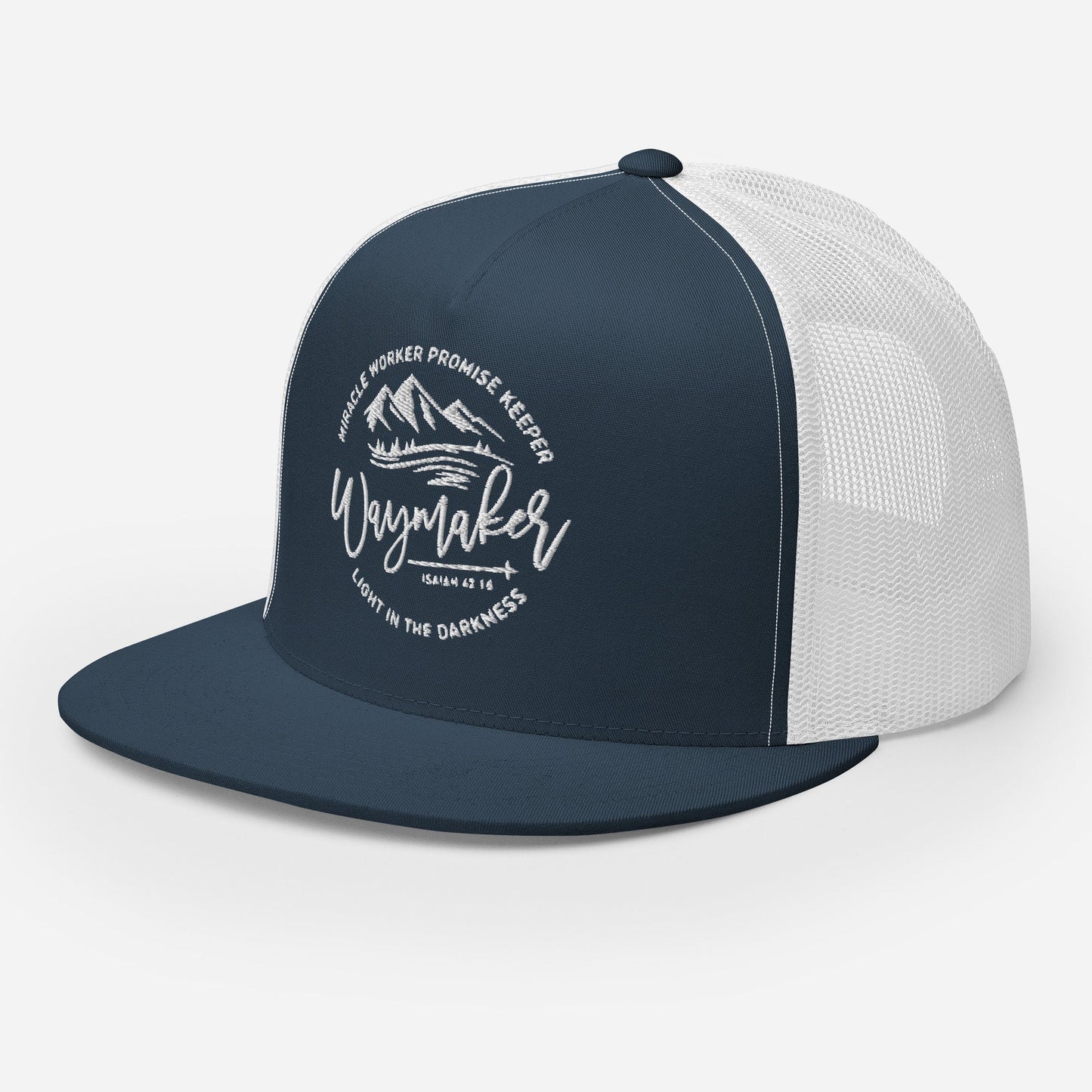 "Waymaker" Christian Hat, Bible Verse Hat, Yupoong 6006 Trucker Cap - Wellness Shine