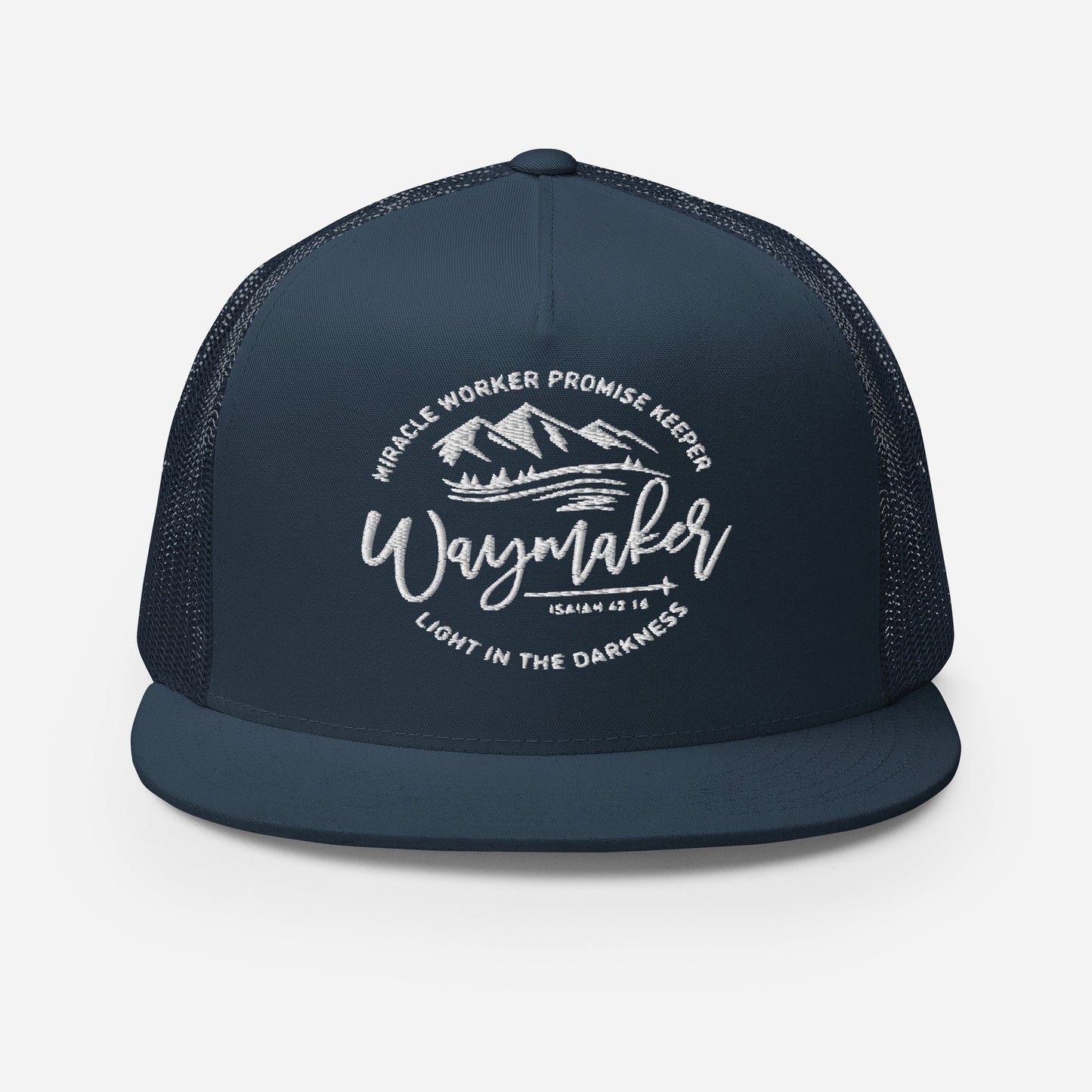 "Waymaker" Christian Hat, Bible Verse Hat, Yupoong 6006 Trucker Cap - Wellness Shine