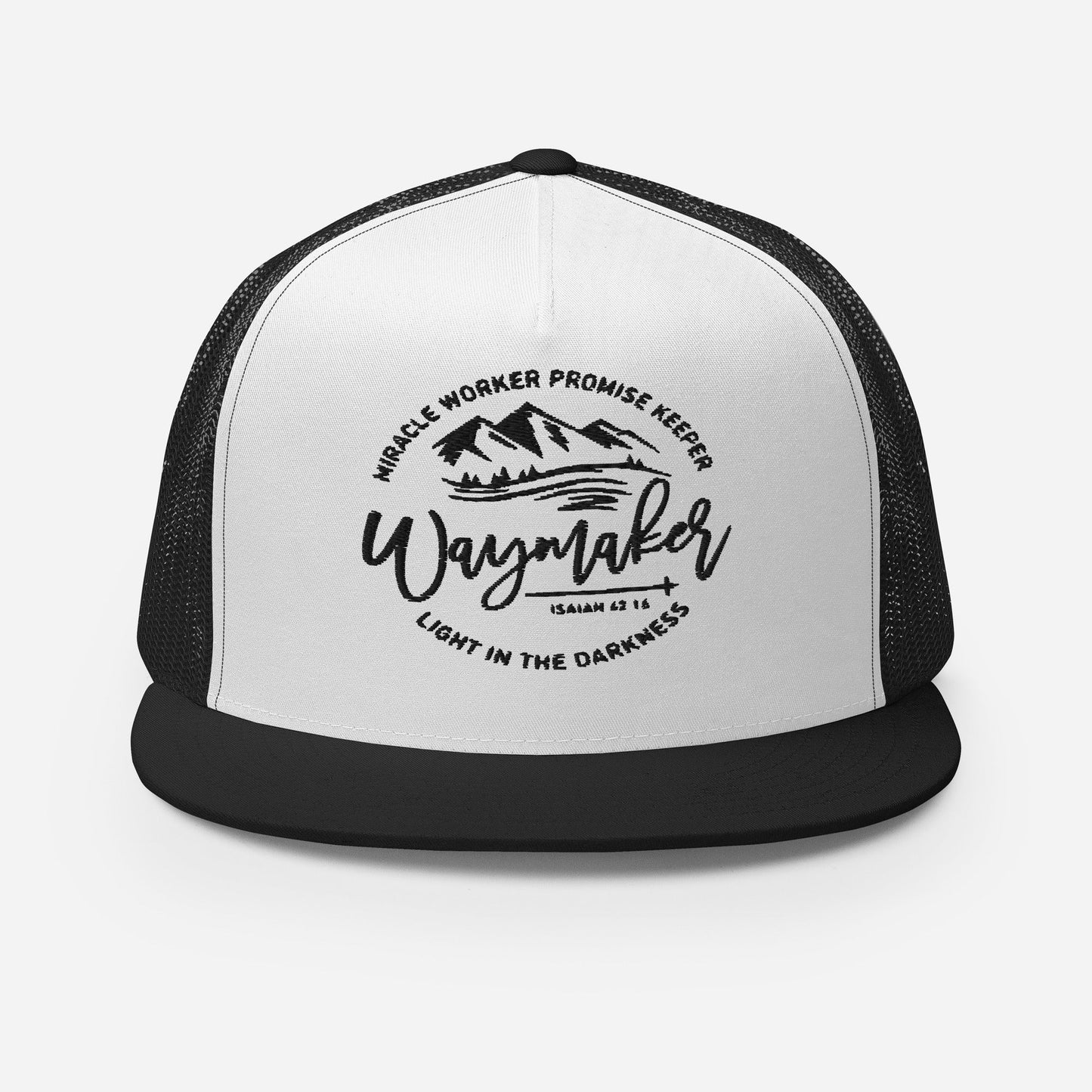 "Waymaker" Christian Hat, Bible Verse Hat, Yupoong 6006 Trucker Cap - Wellness Shine