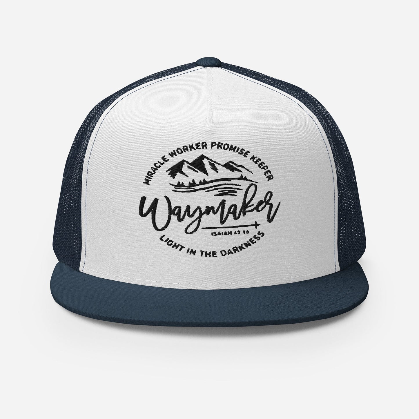 "Waymaker" Christian Hat, Bible Verse Hat, Yupoong 6006 Trucker Cap - Wellness Shine