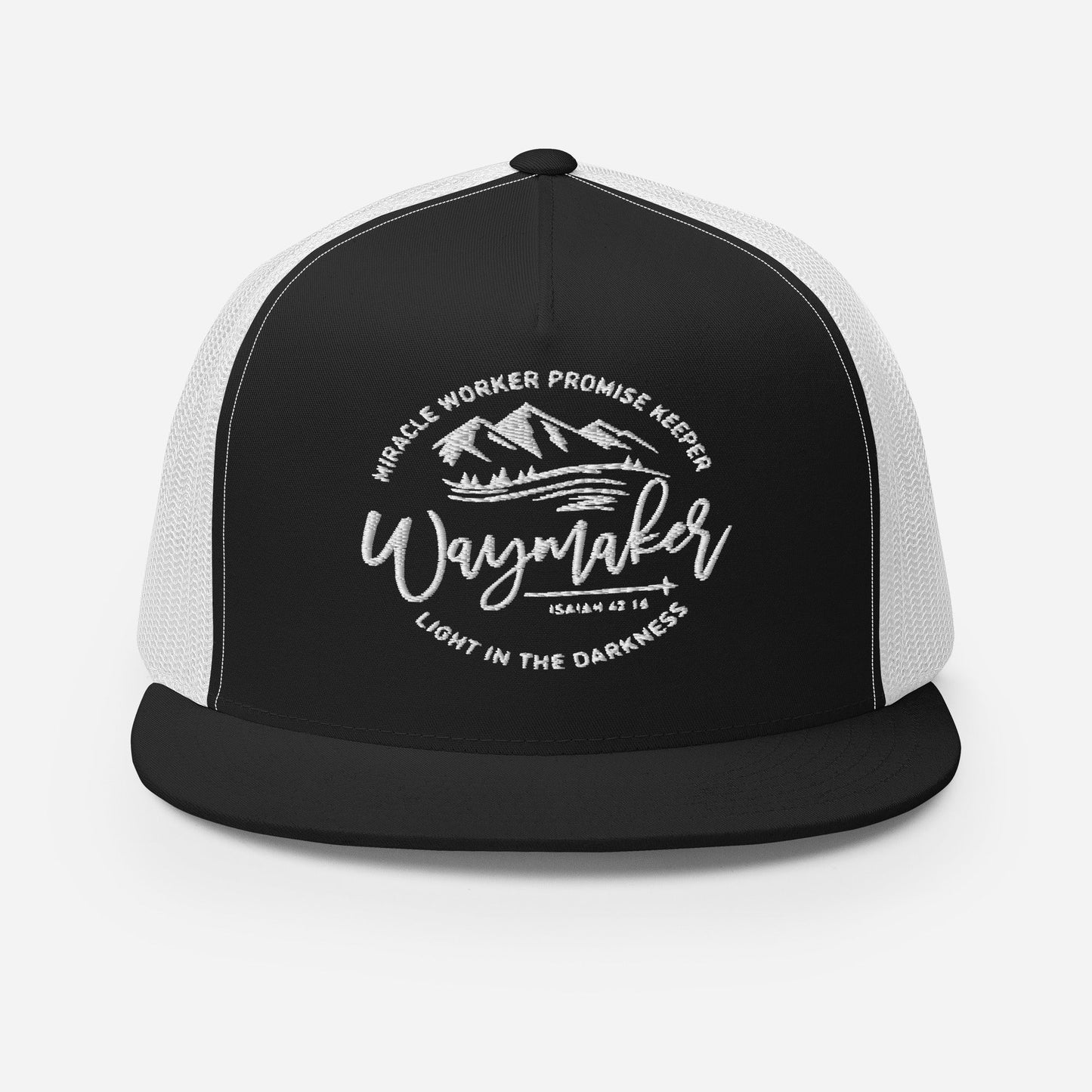 "Waymaker" Christian Hat, Bible Verse Hat, Yupoong 6006 Trucker Cap - Wellness Shine