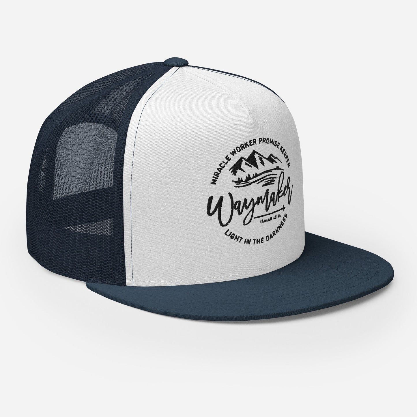 "Waymaker" Christian Hat, Bible Verse Hat, Yupoong 6006 Trucker Cap - Wellness Shine