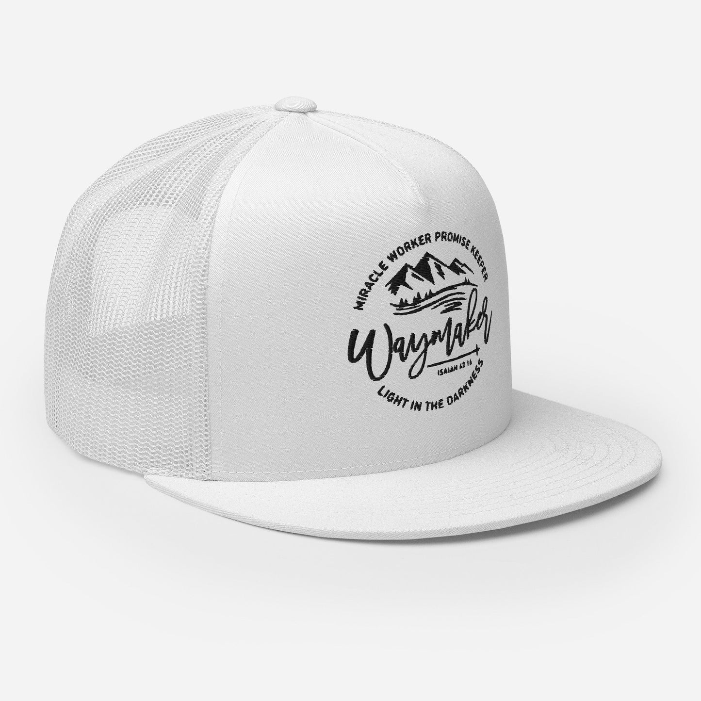 "Waymaker" Christian Hat, Bible Verse Hat, Yupoong 6006 Trucker Cap - Wellness Shine