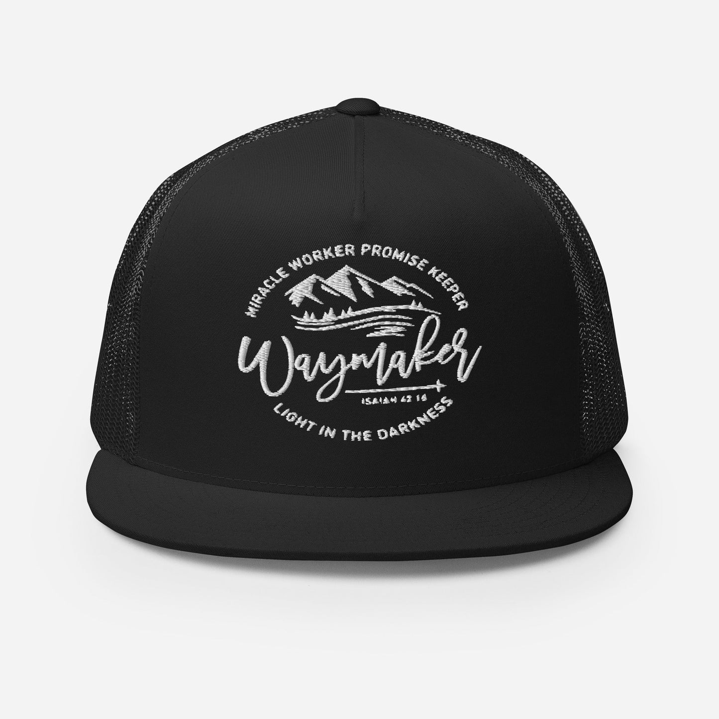 "Waymaker" Christian Hat, Bible Verse Hat, Yupoong 6006 Trucker Cap - Wellness Shine