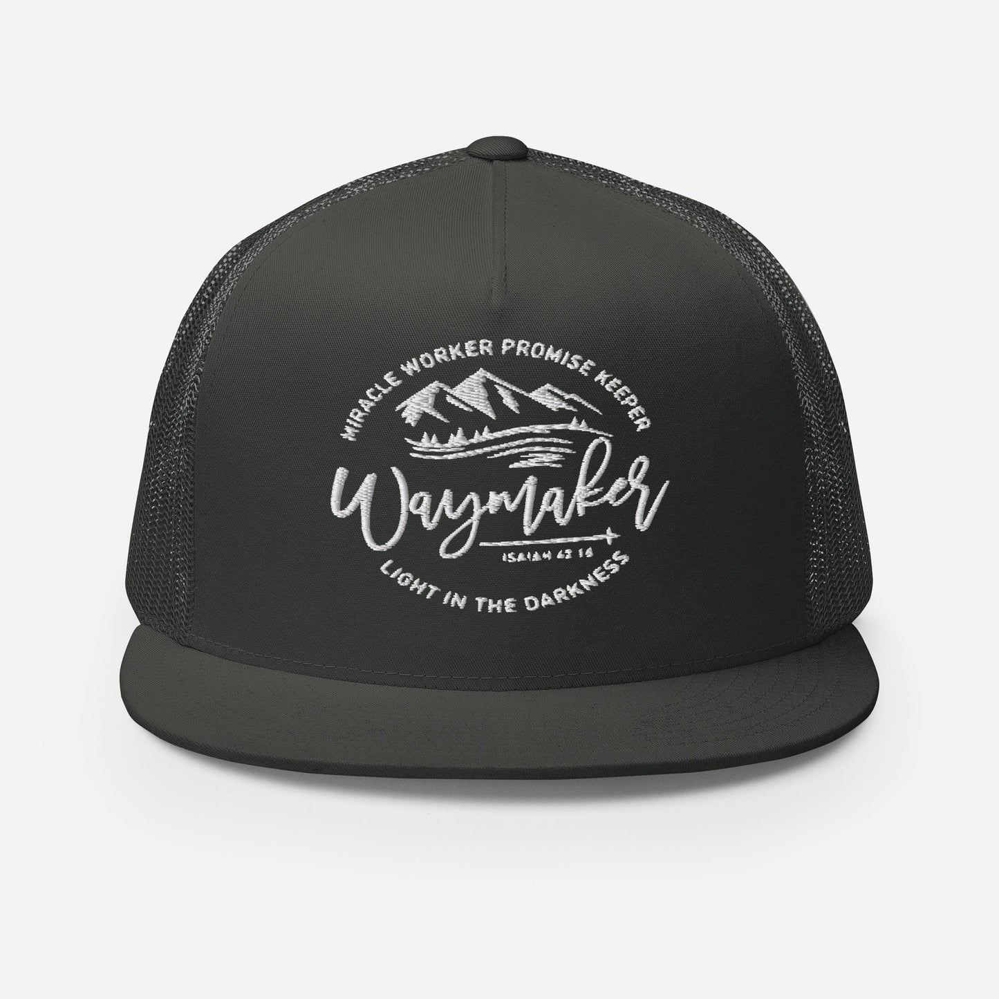 "Waymaker" Christian Hat, Bible Verse Hat, Yupoong 6006 Trucker Cap - Wellness Shine