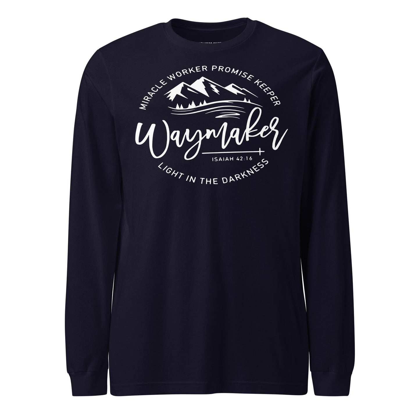 Waymaker Unisex Long Sleeve Tee - Faith Based Apparel - Wellness Shine - Wellness Shine