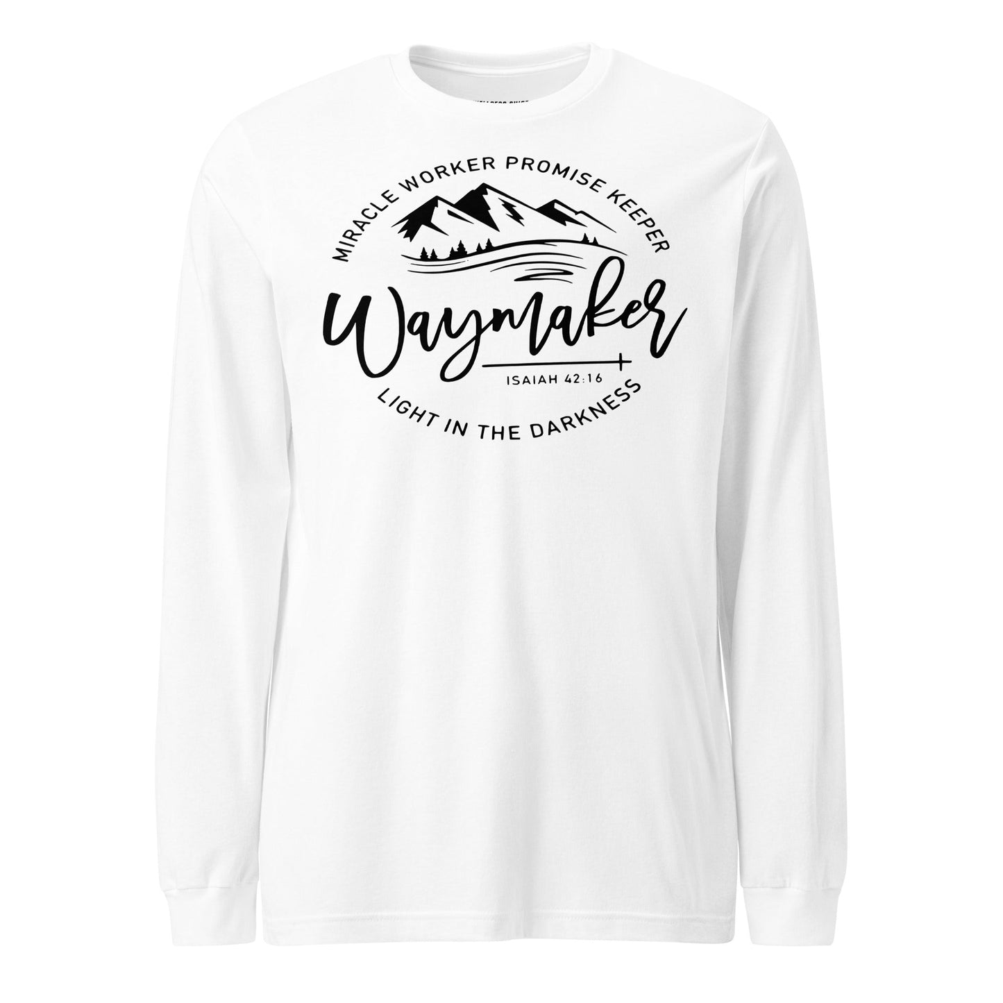 Waymaker Unisex Long Sleeve Tee - Faith Based Apparel - Wellness Shine - Wellness Shine