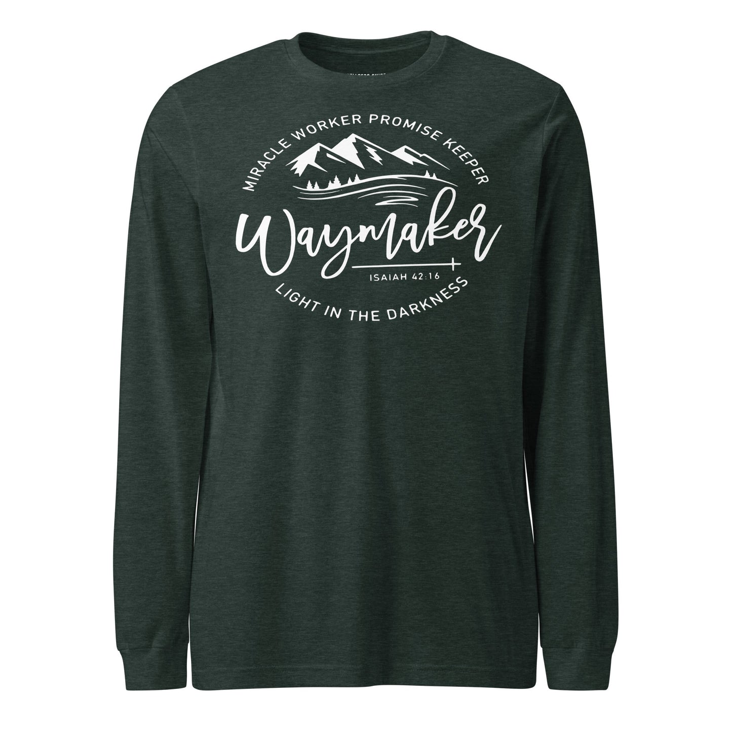 Waymaker Unisex Long Sleeve Tee - Faith Based Apparel - Wellness Shine - Wellness Shine