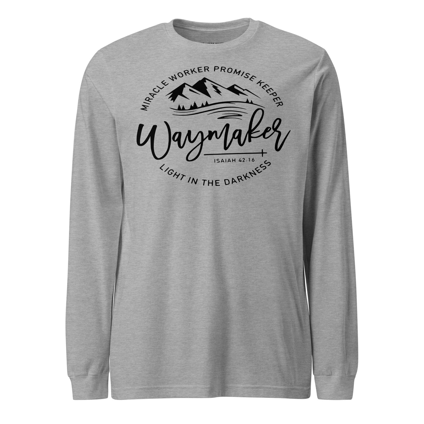 Waymaker Unisex Long Sleeve Tee - Faith Based Apparel - Wellness Shine - Wellness Shine