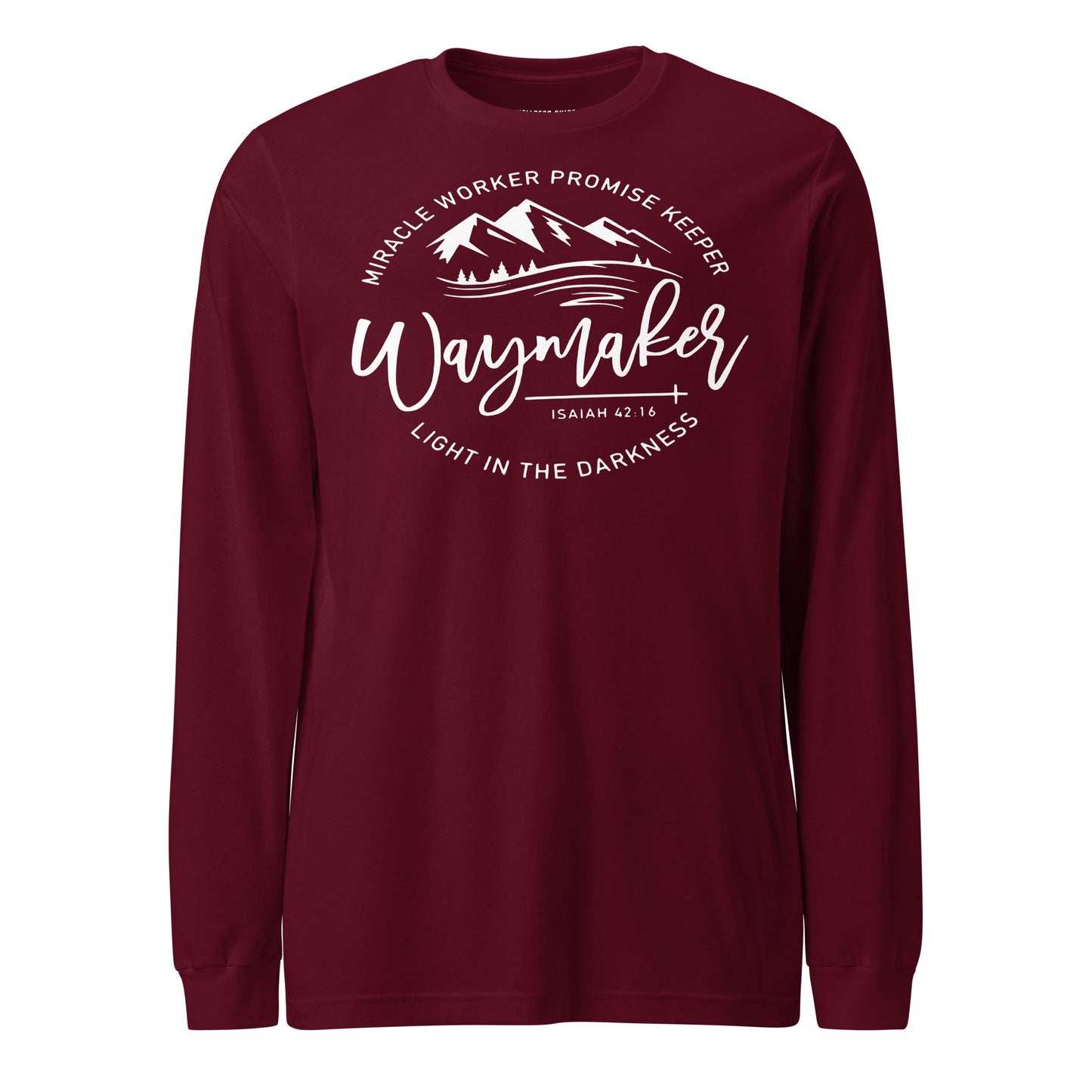 Waymaker Unisex Long Sleeve Tee - Faith Based Apparel - Wellness Shine - Wellness Shine