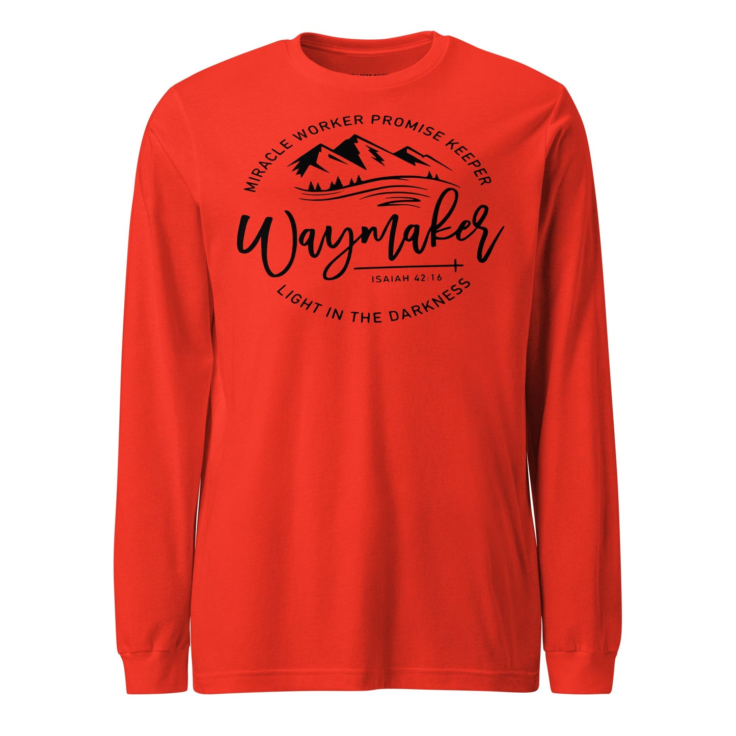 Waymaker Unisex Long Sleeve Tee - Faith Based Apparel - Wellness Shine - Wellness Shine