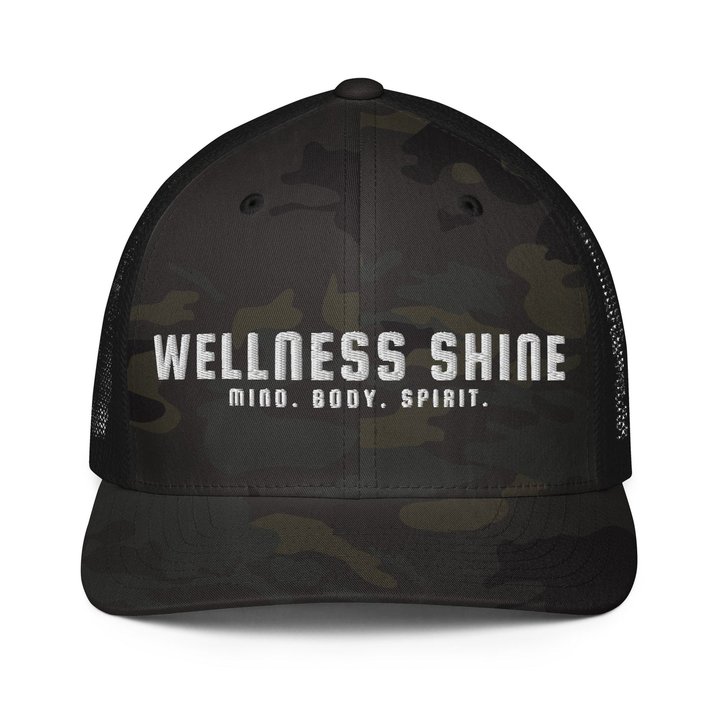 Wellness Shine Brand Embroidered Fitted Trucker Hat - Wellness Shine