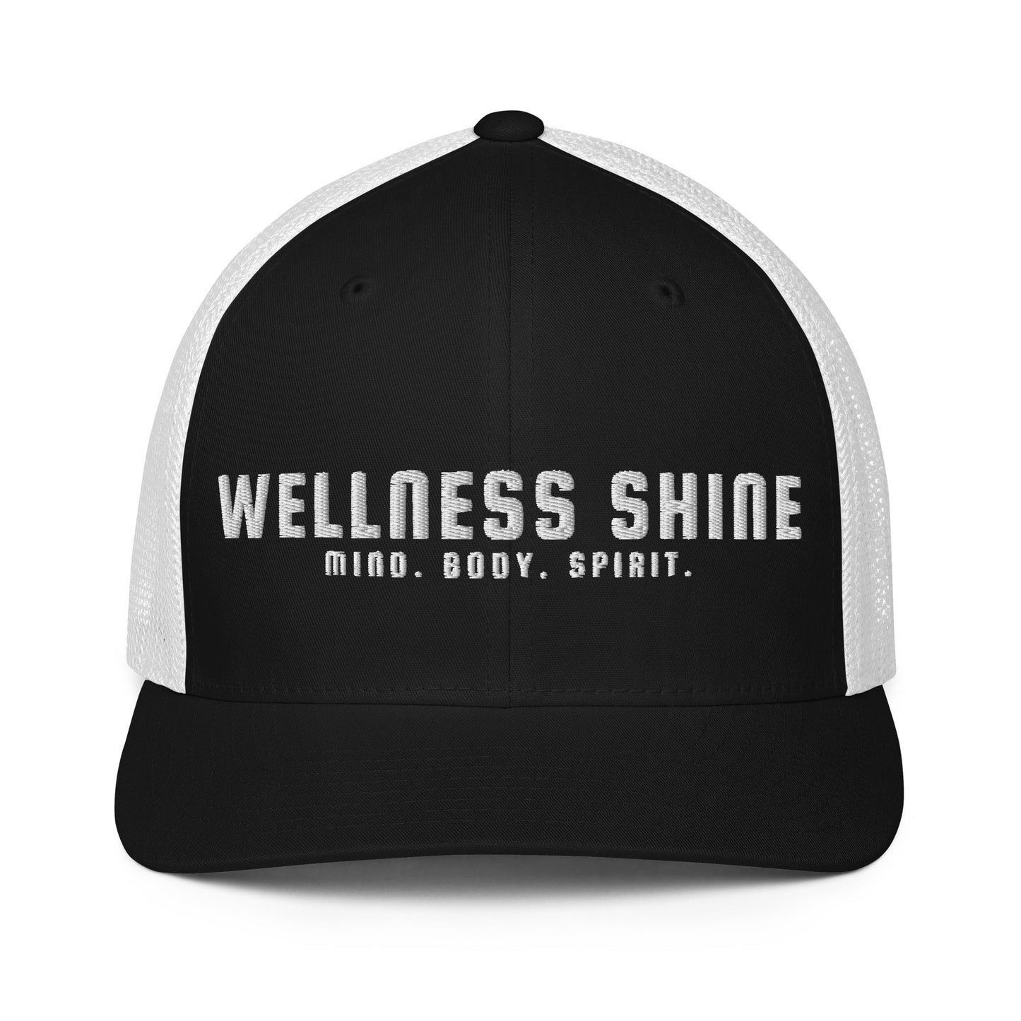Wellness Shine Brand Embroidered Fitted Trucker Hat - Wellness Shine