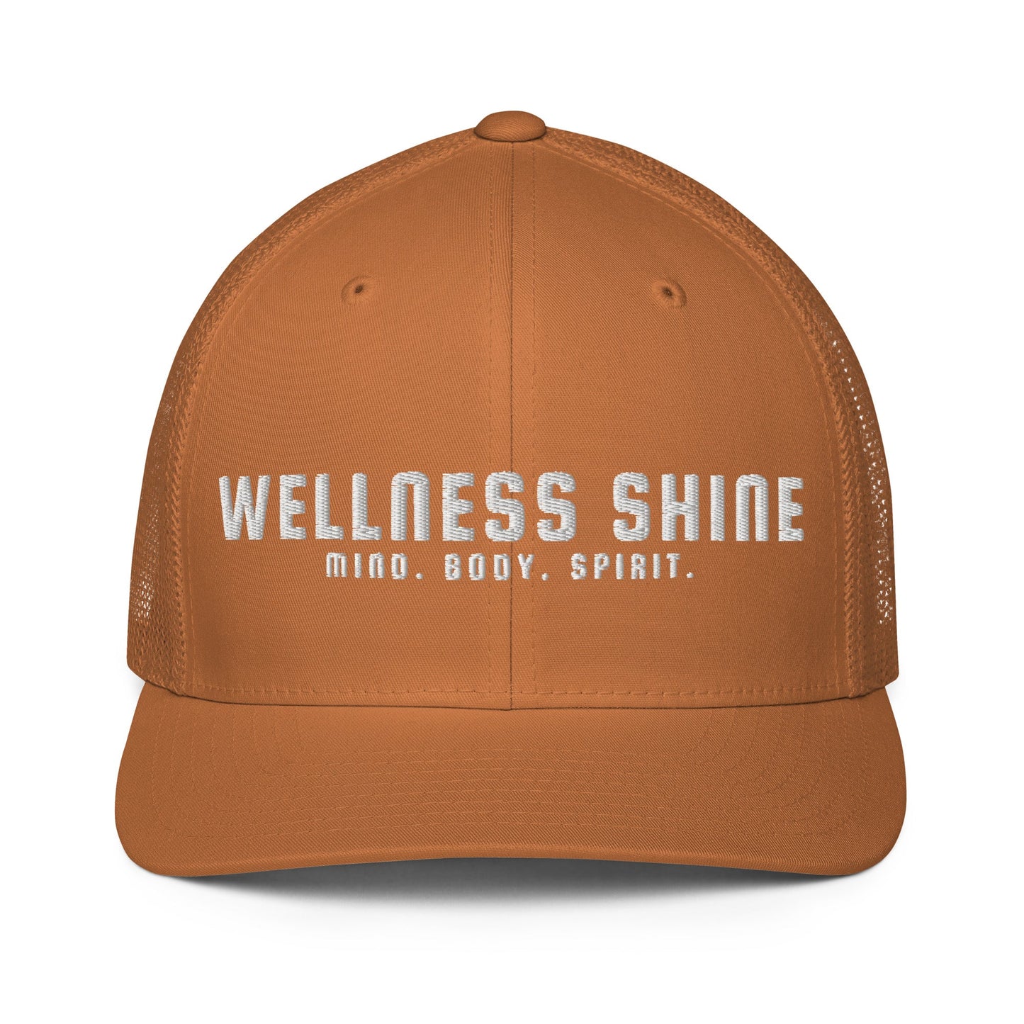 Wellness Shine Brand Embroidered Fitted Trucker Hat - Wellness Shine