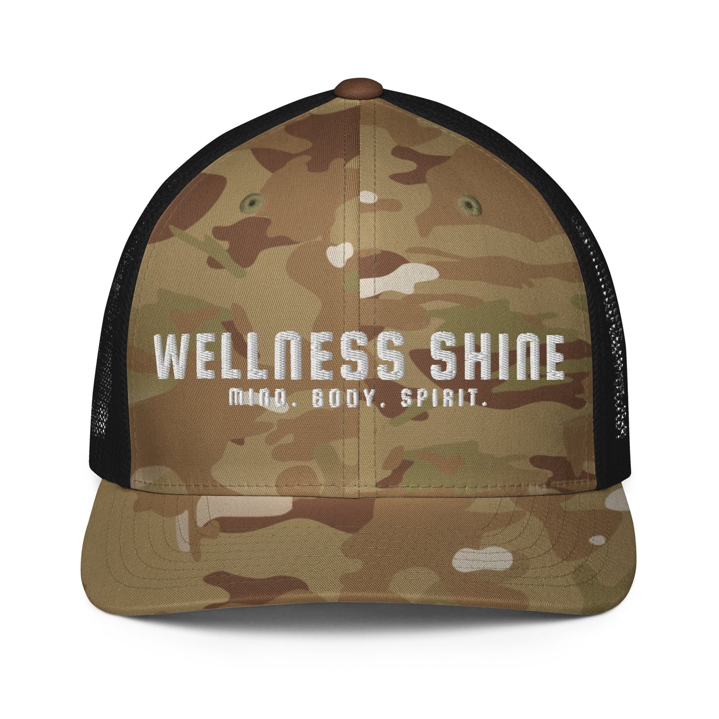 Wellness Shine Brand Embroidered Fitted Trucker Hat - Wellness Shine
