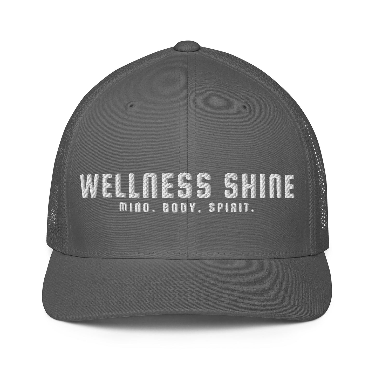 Wellness Shine Brand Embroidered Fitted Trucker Hat - Wellness Shine