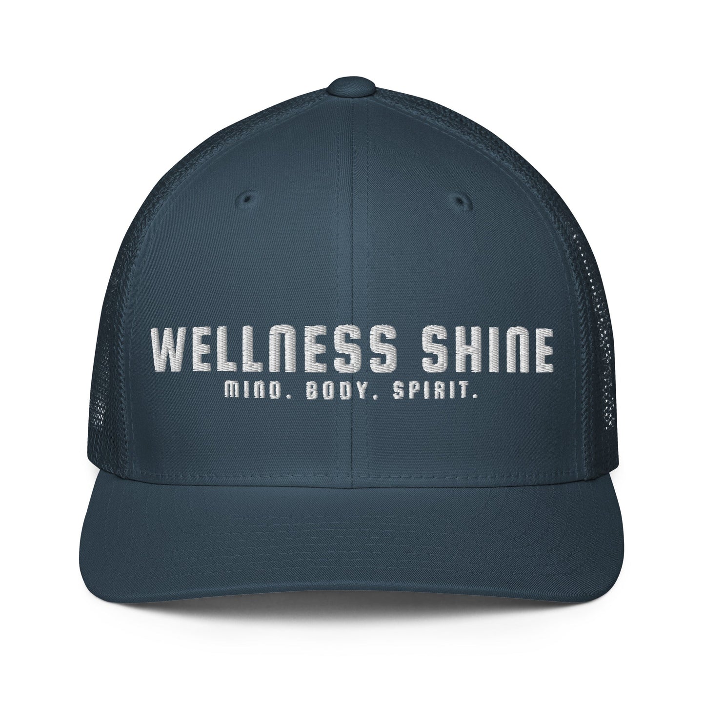 Wellness Shine Brand Embroidered Fitted Trucker Hat - Wellness Shine