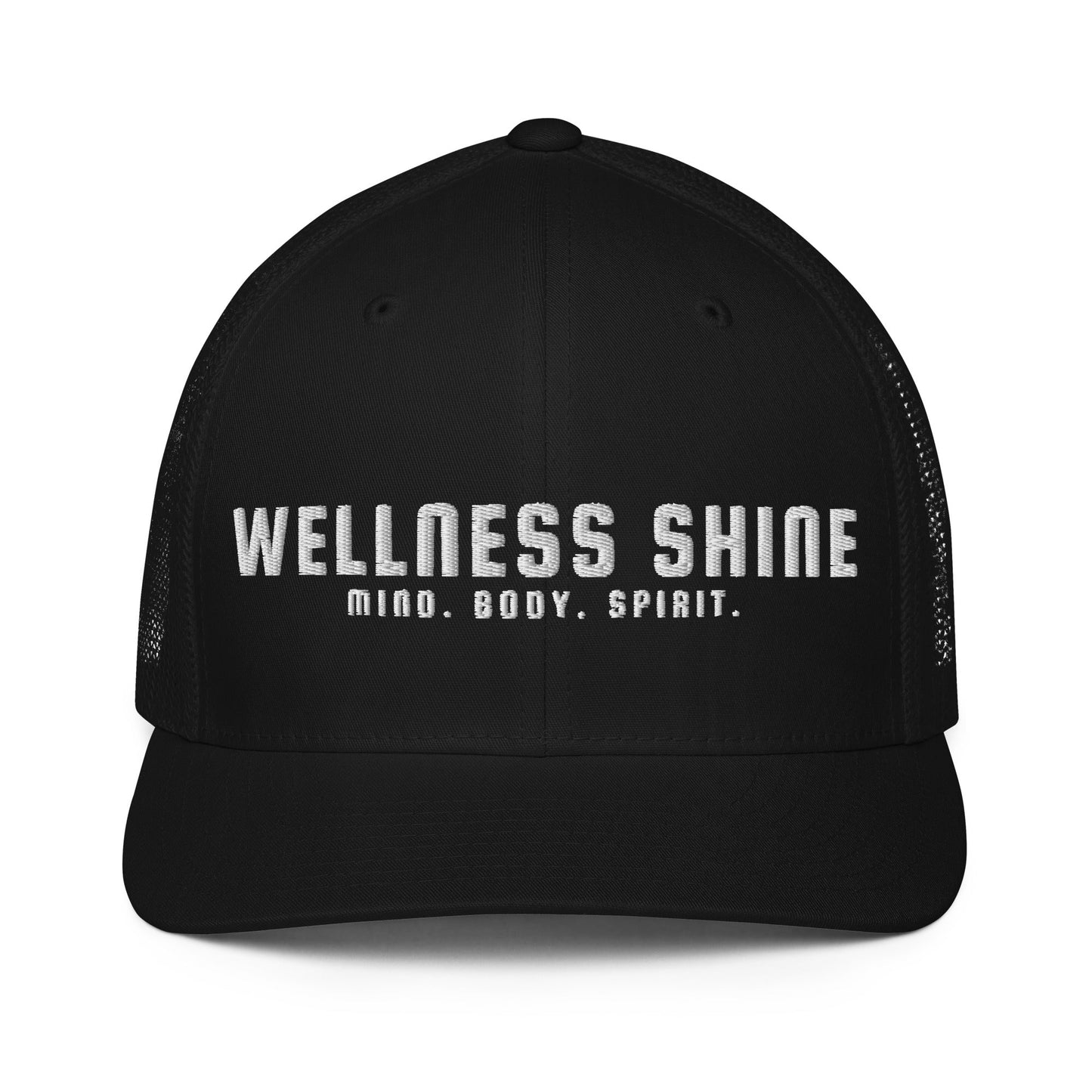 Wellness Shine Brand Embroidered Fitted Trucker Hat - Wellness Shine