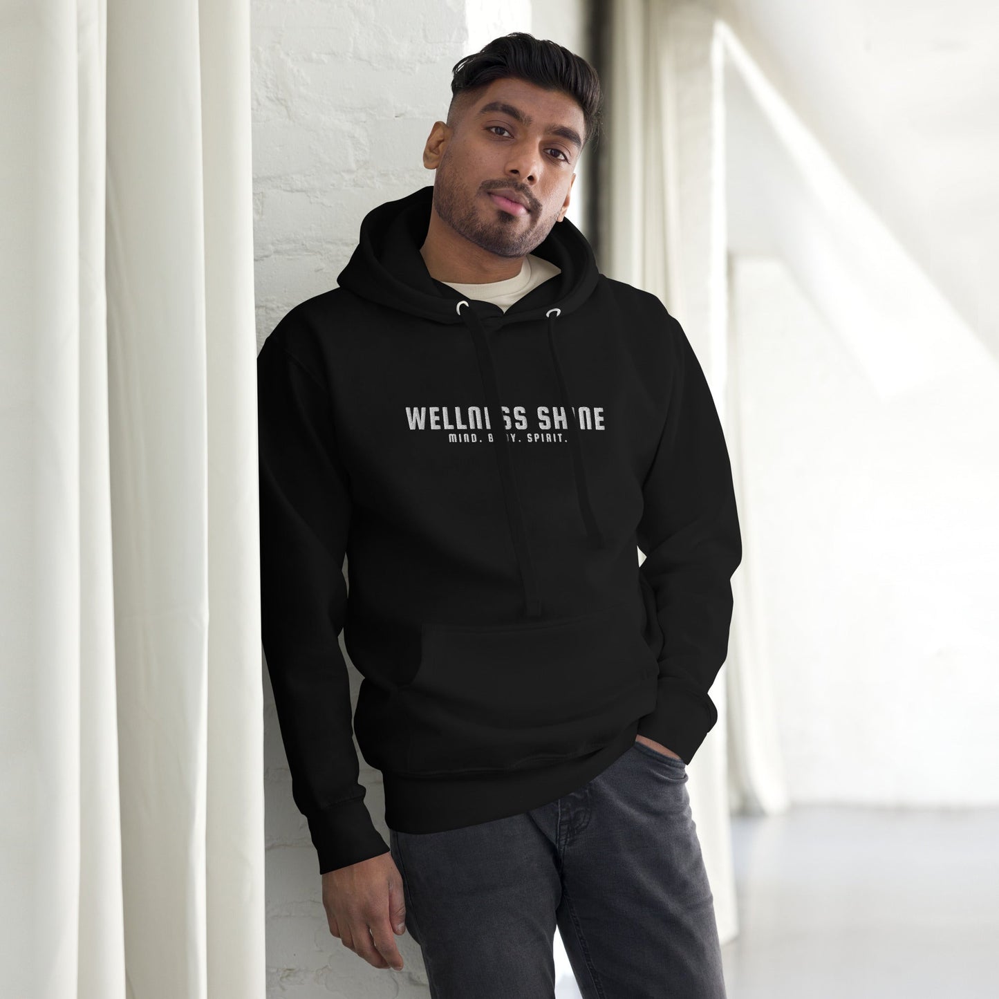 Wellness Shine Brand Embroidered Unisex Hoodie - Wellness Shine