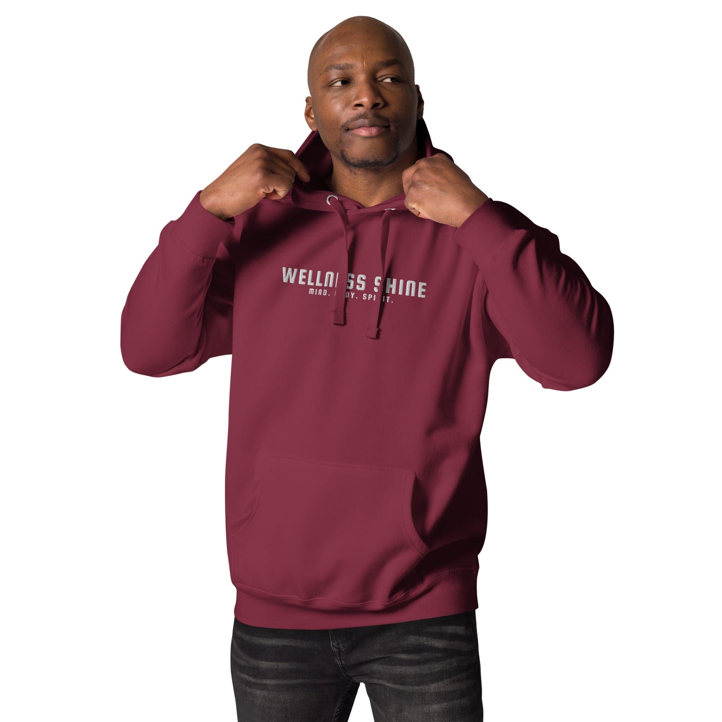 Wellness Shine Brand Embroidered Unisex Hoodie - Wellness Shine