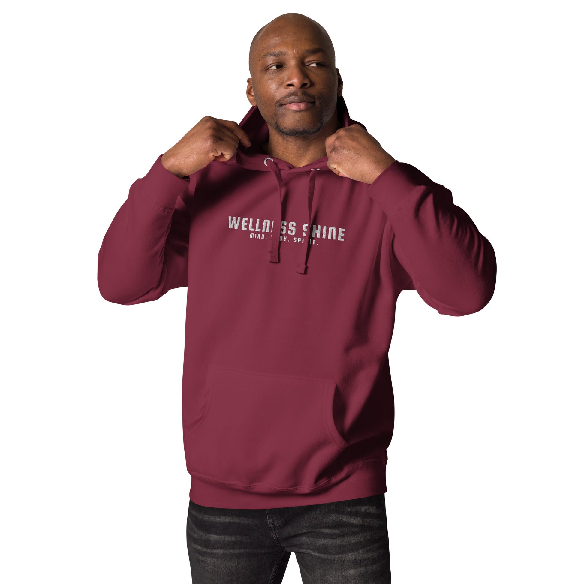 Wellness Shine Brand Embroidered Unisex Hoodie - Wellness Shine