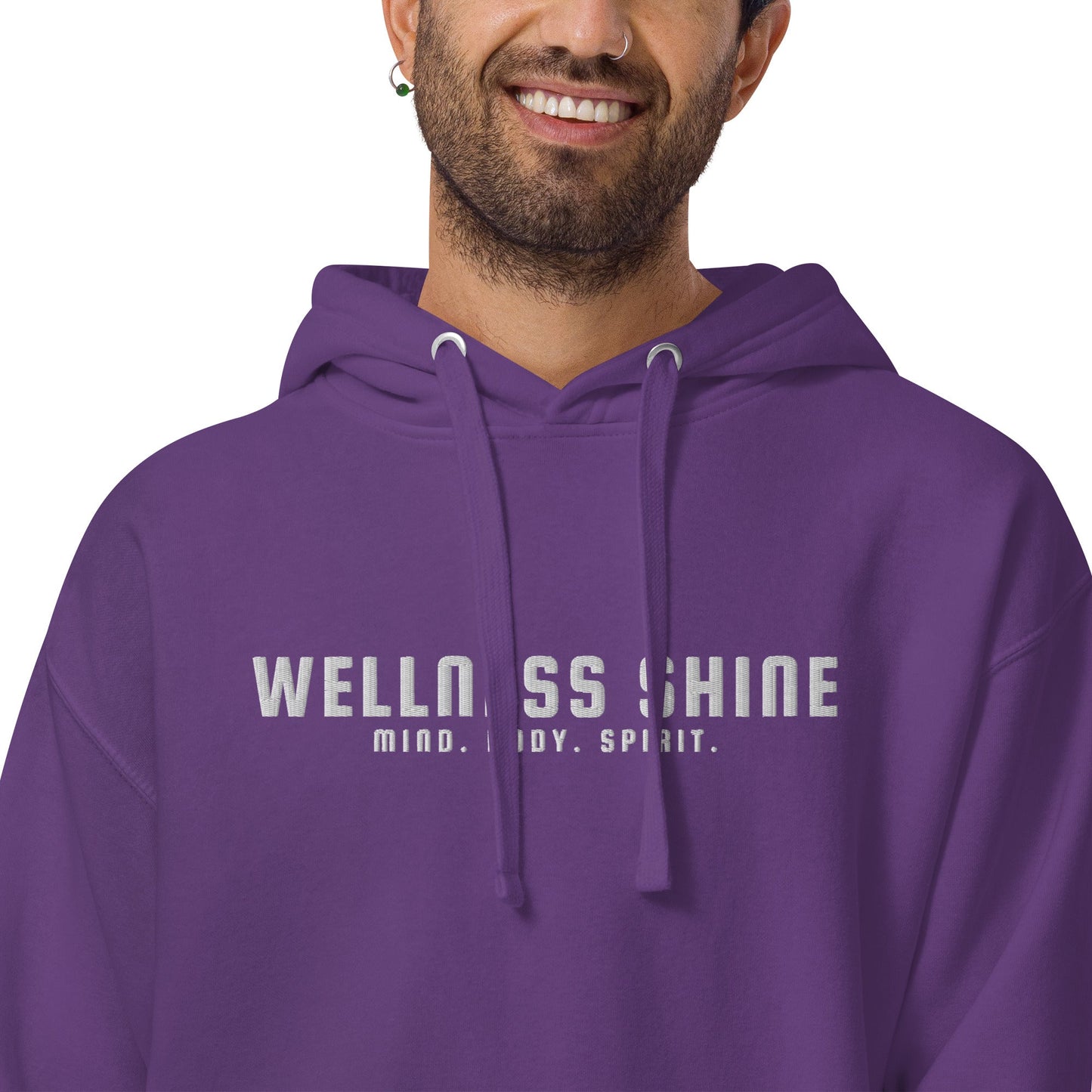 Wellness Shine Brand Embroidered Unisex Hoodie - Wellness Shine