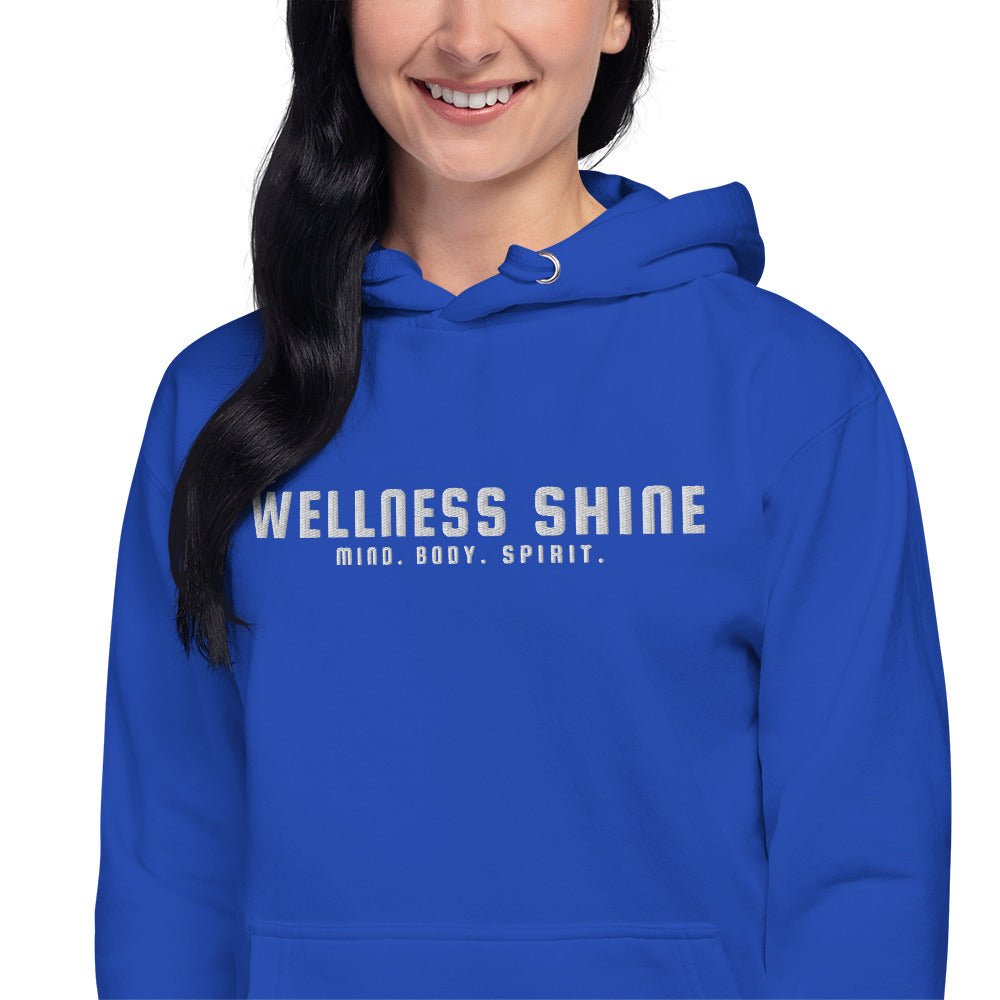Wellness Shine Brand Embroidered Unisex Hoodie - Wellness Shine