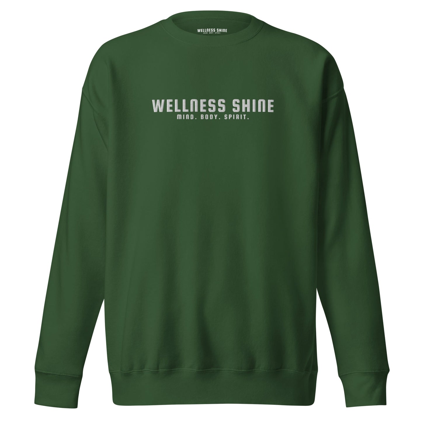 Wellness Shine Brand Embroidered Unisex Premium Sweatshirt - Wellness Shine