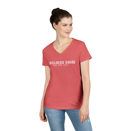 Wellness Shine Brand Ladies' V - Neck T-Shirt - Wellness Shine