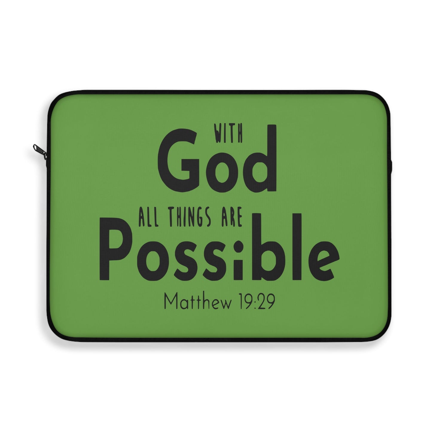 With God All Things Are Possible Laptop Sleeve - Wellness Shine