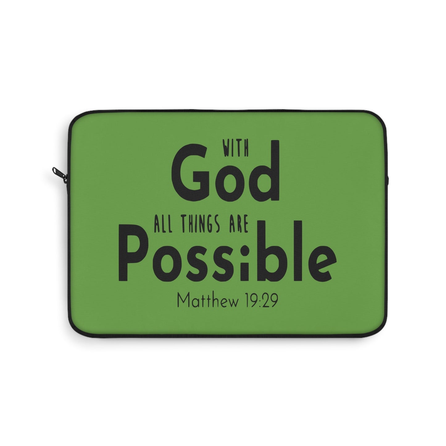 With God All Things Are Possible Laptop Sleeve - Wellness Shine