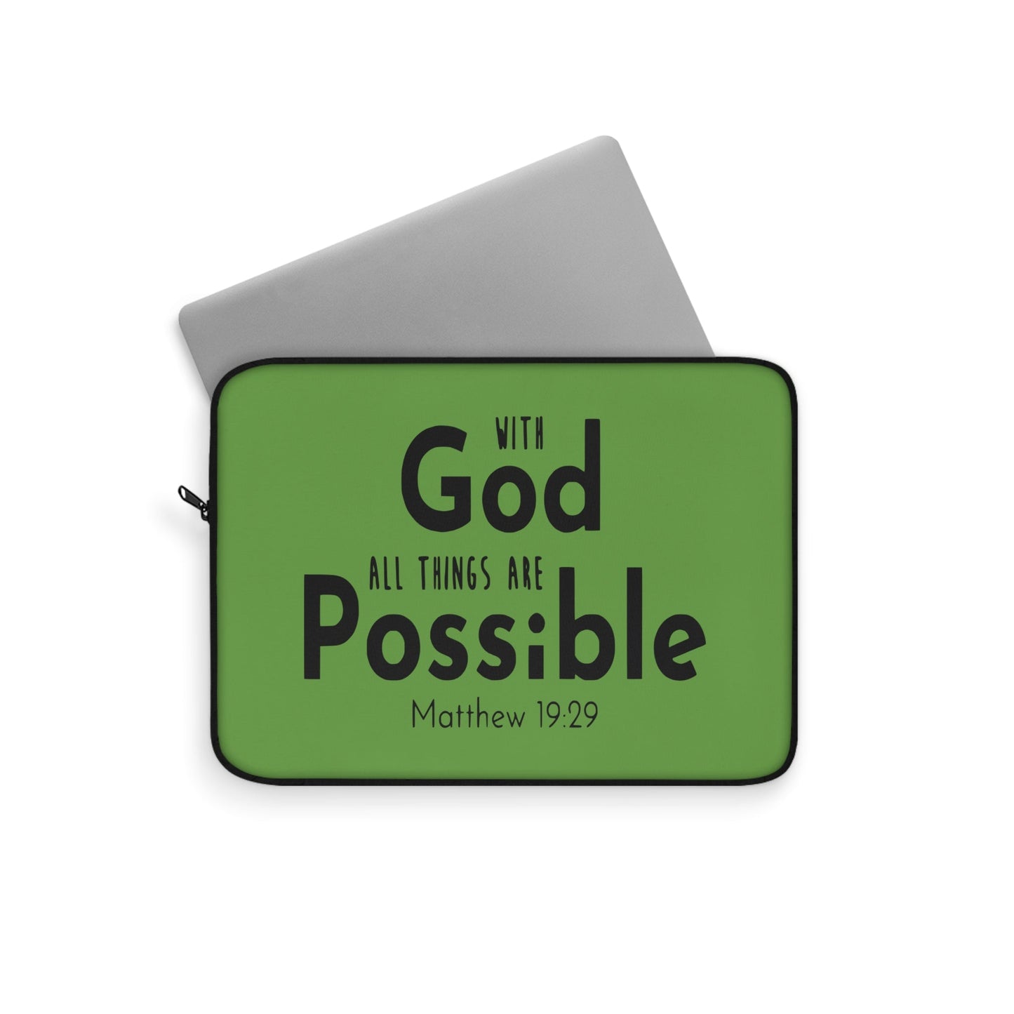 With God All Things Are Possible Laptop Sleeve - Wellness Shine