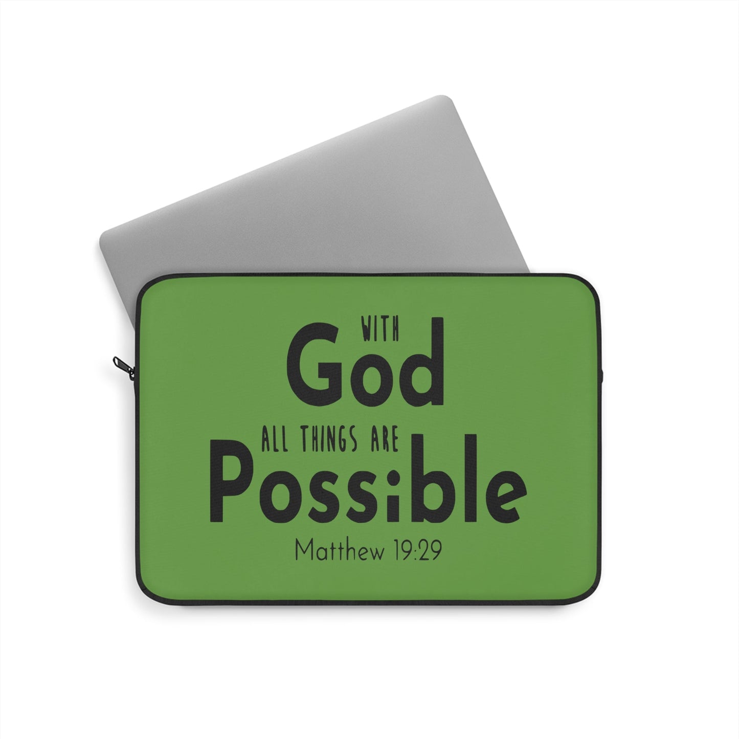 With God All Things Are Possible Laptop Sleeve - Wellness Shine