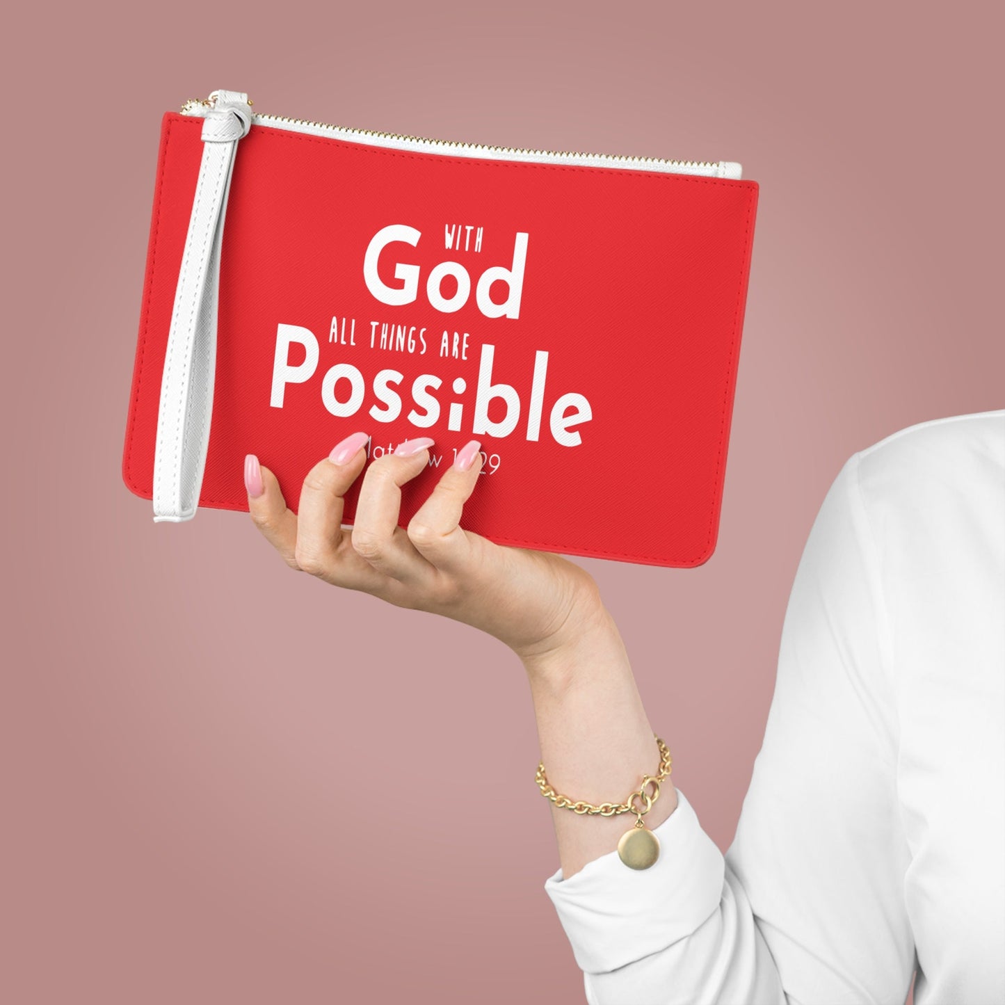 With God All Things Are Posssible - Clutch Bag - Wellness Shine