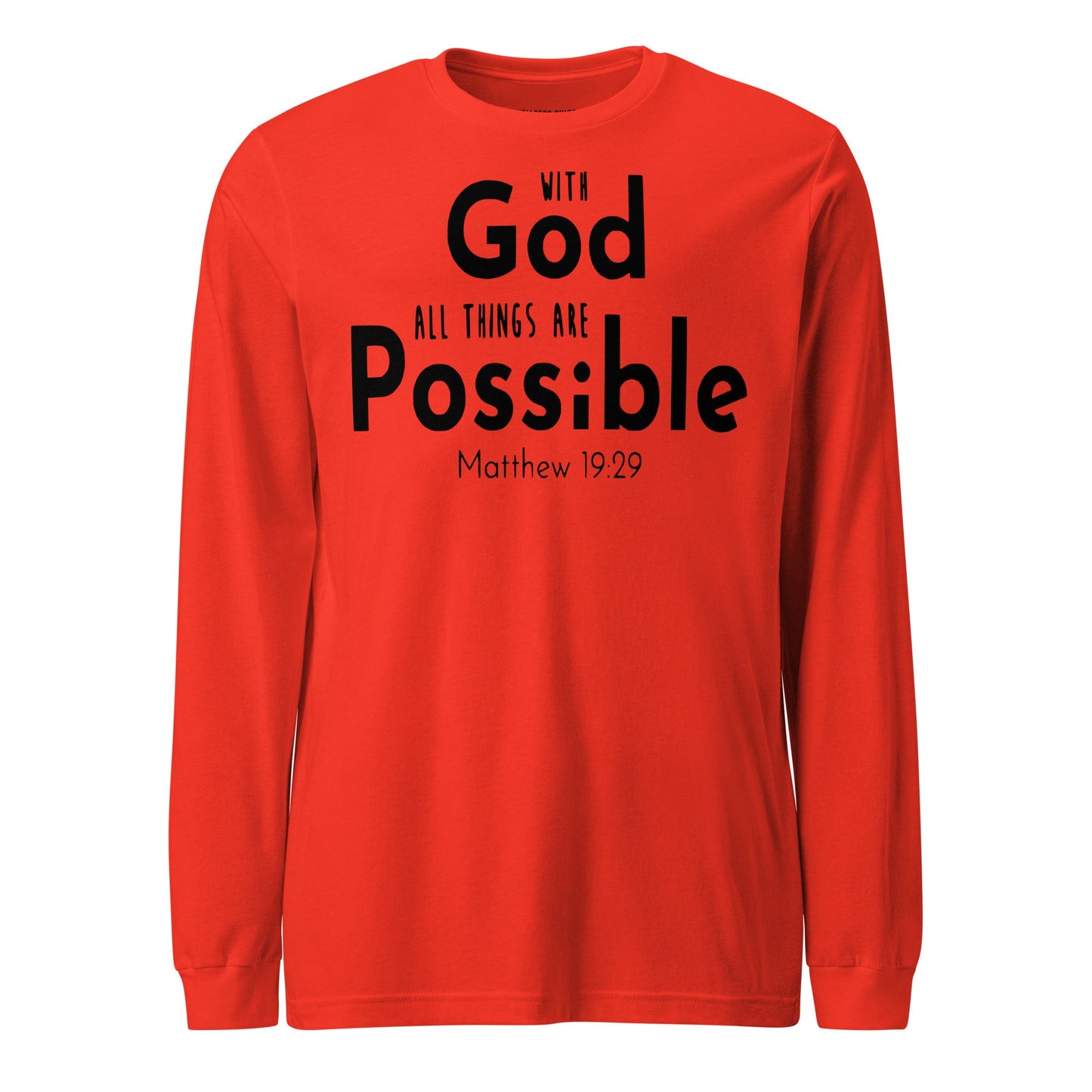 With God Unisex Long Sleeve Tee - Faith Based Apparel - Wellness Shine - Wellness Shine