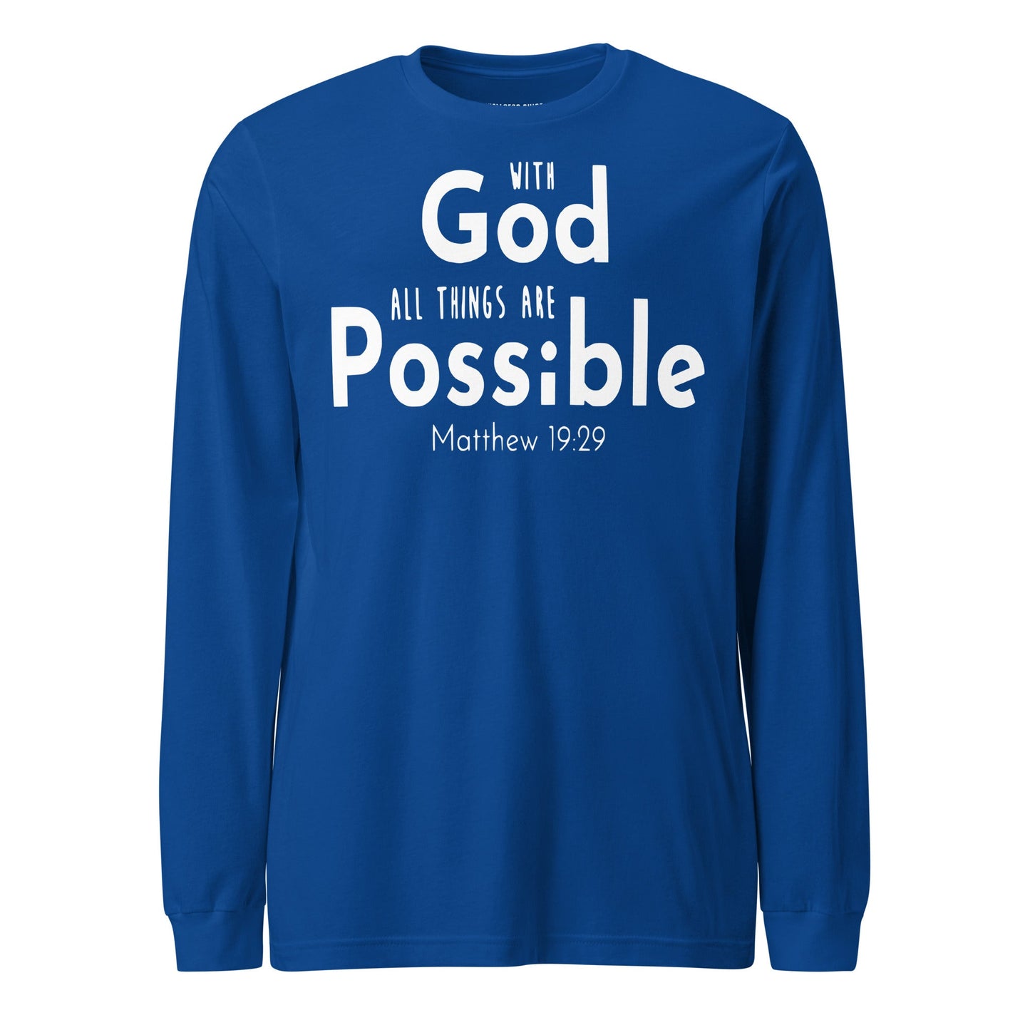 With God Unisex Long Sleeve Tee - Faith Based Apparel - Wellness Shine - Wellness Shine