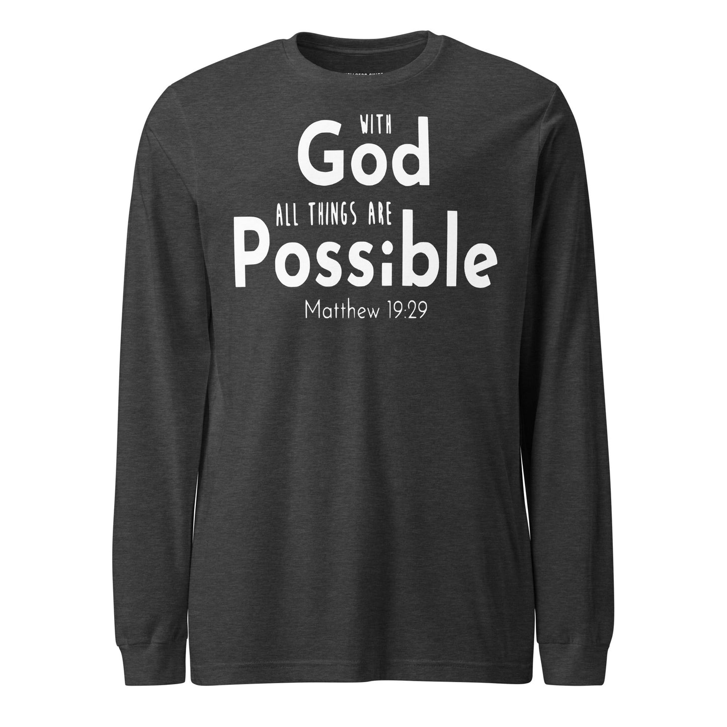 With God Unisex Long Sleeve Tee - Faith Based Apparel - Wellness Shine - Wellness Shine