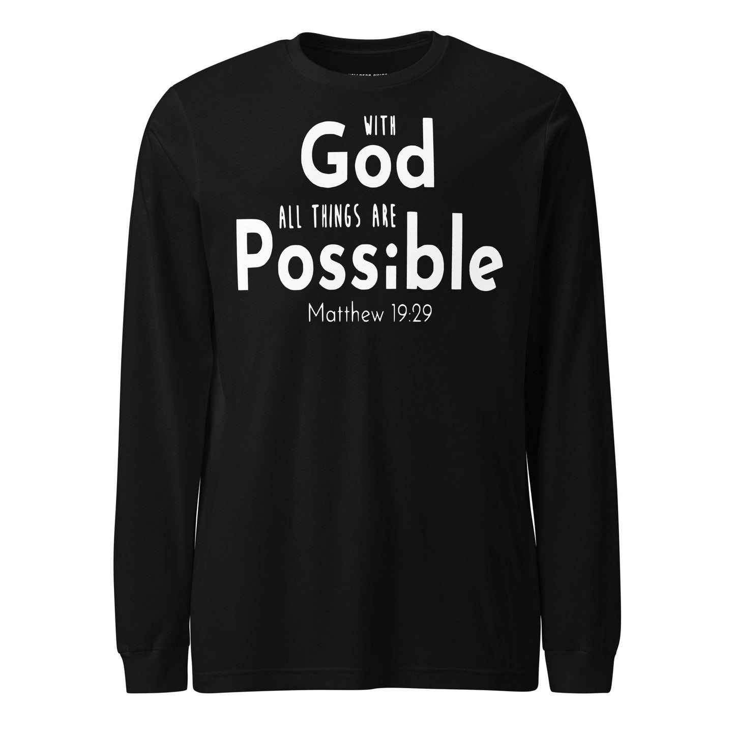 With God Unisex Long Sleeve Tee - Faith Based Apparel - Wellness Shine - Wellness Shine