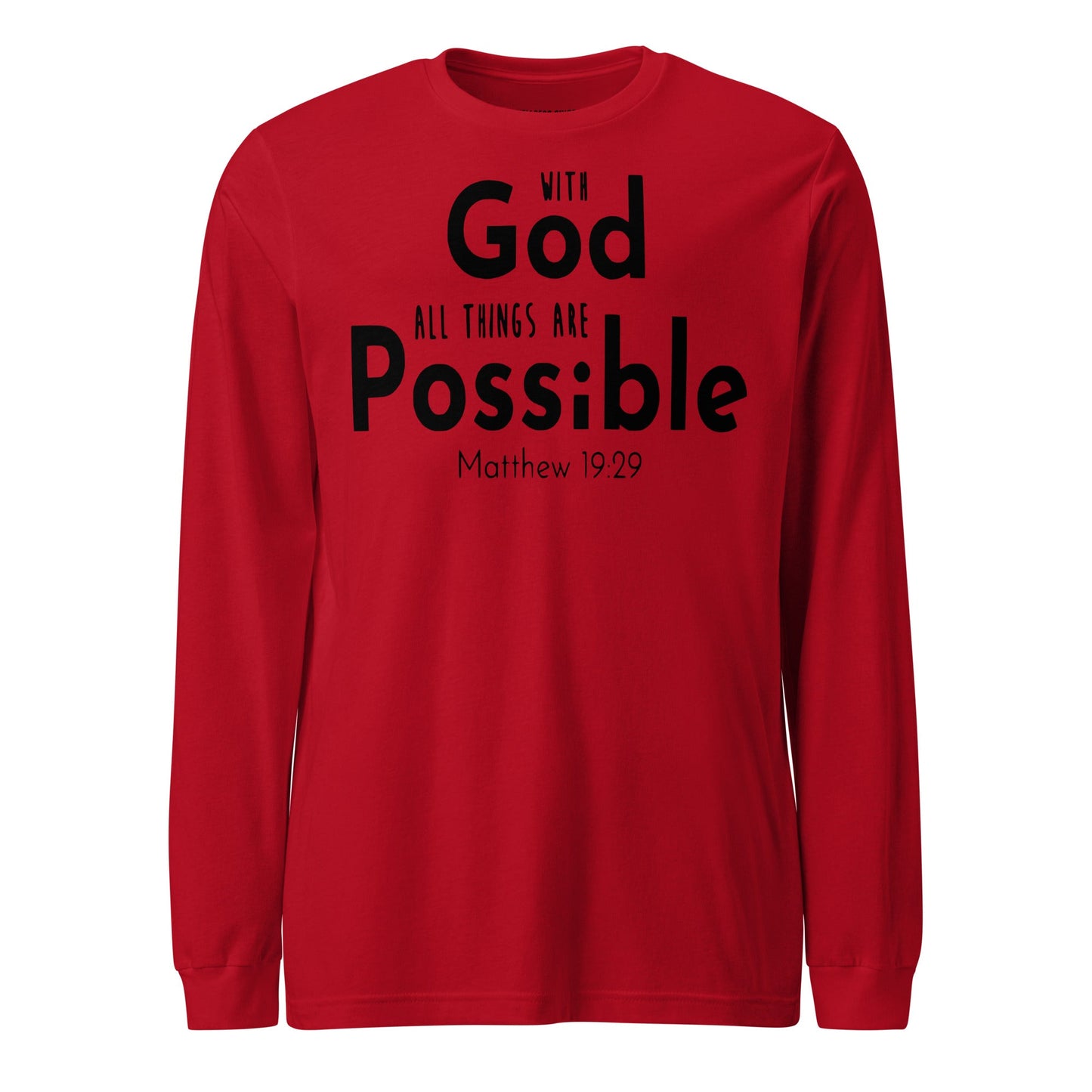 With God Unisex Long Sleeve Tee - Faith Based Apparel - Wellness Shine - Wellness Shine