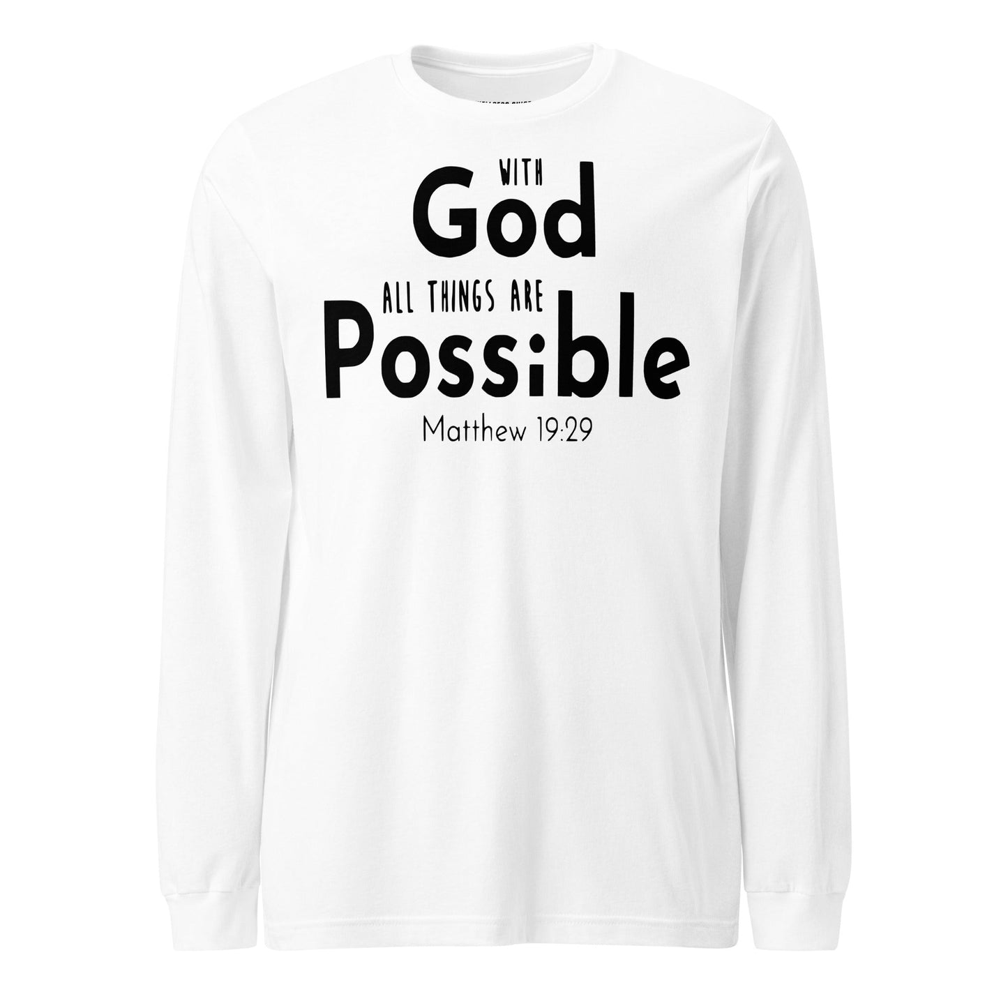 With God Unisex Long Sleeve Tee - Faith Based Apparel - Wellness Shine - Wellness Shine