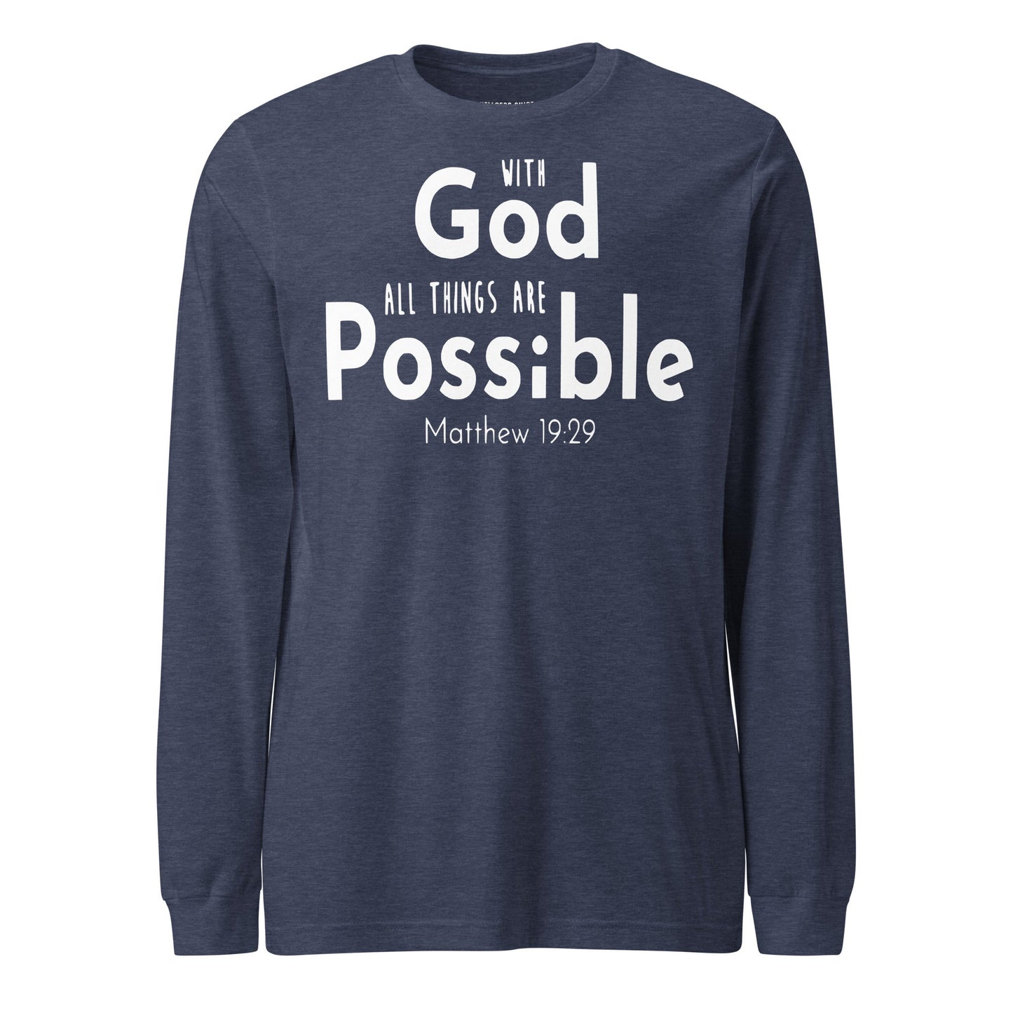 With God Unisex Long Sleeve Tee - Faith Based Apparel - Wellness Shine - Wellness Shine