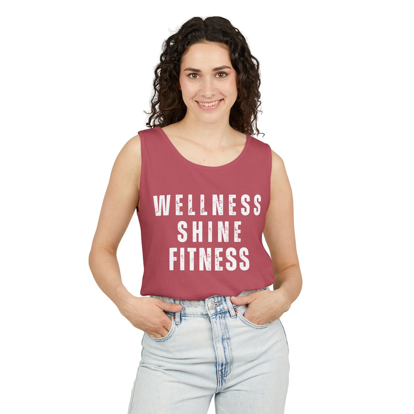 Wellness Shine Fitness Garment-Dyed Tank Top