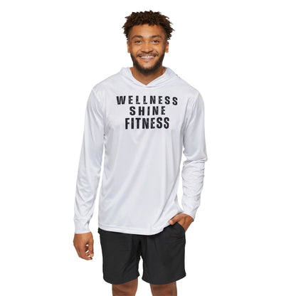 Wellness Shine Fitness Men's Sports Warmup Hoodie, White