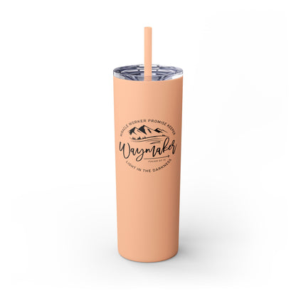 Waymaker Skinny Tumbler with Straw, 20oz