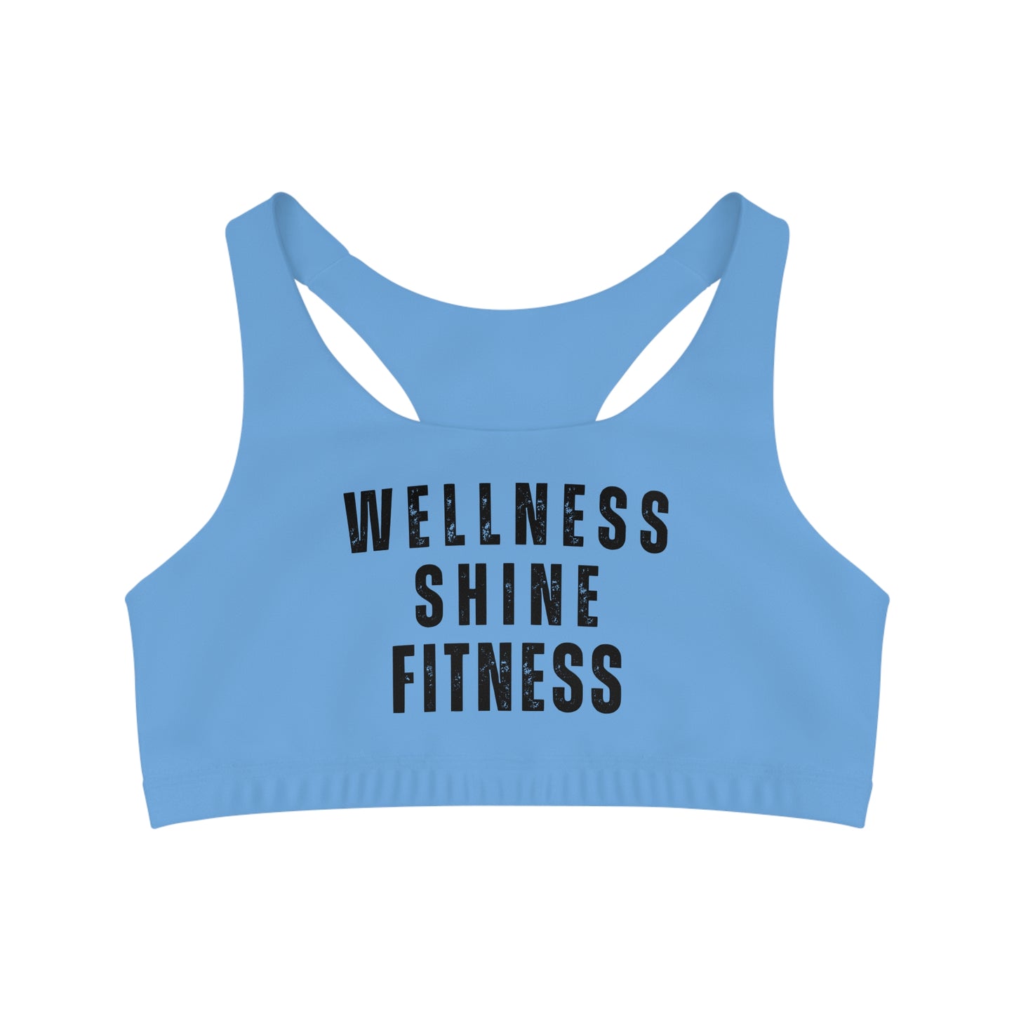 Wellness Shine Fitness Seamless Sports Bra, Light Blue