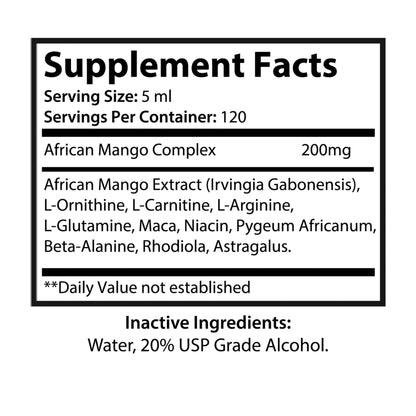 Wellness Shine African Mango Drops Supplement (60ml, 2fl.oz)