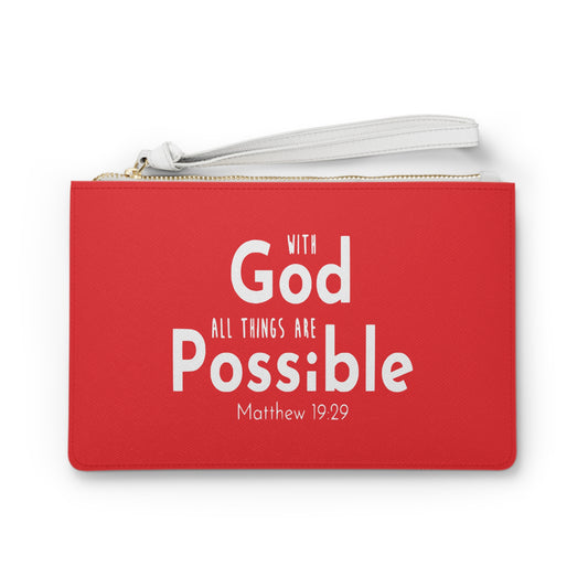 With God All Things Are Posssible - Clutch Bag