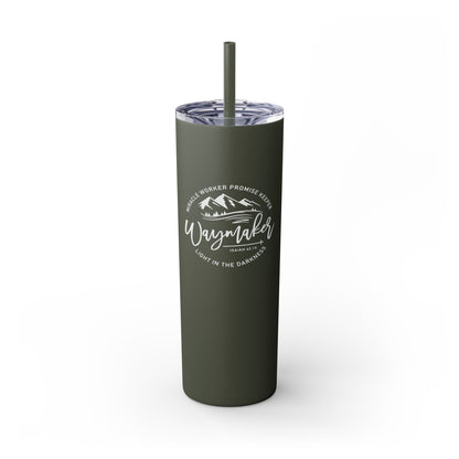 Waymaker Skinny Tumbler with Straw, 20oz